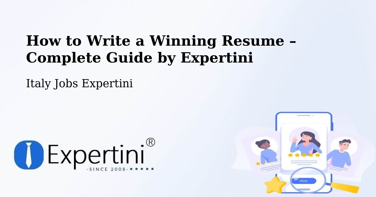 Resume Writing Guide for Job Seekers – Sovicille - Sovicille, Italy Jobs Expertini